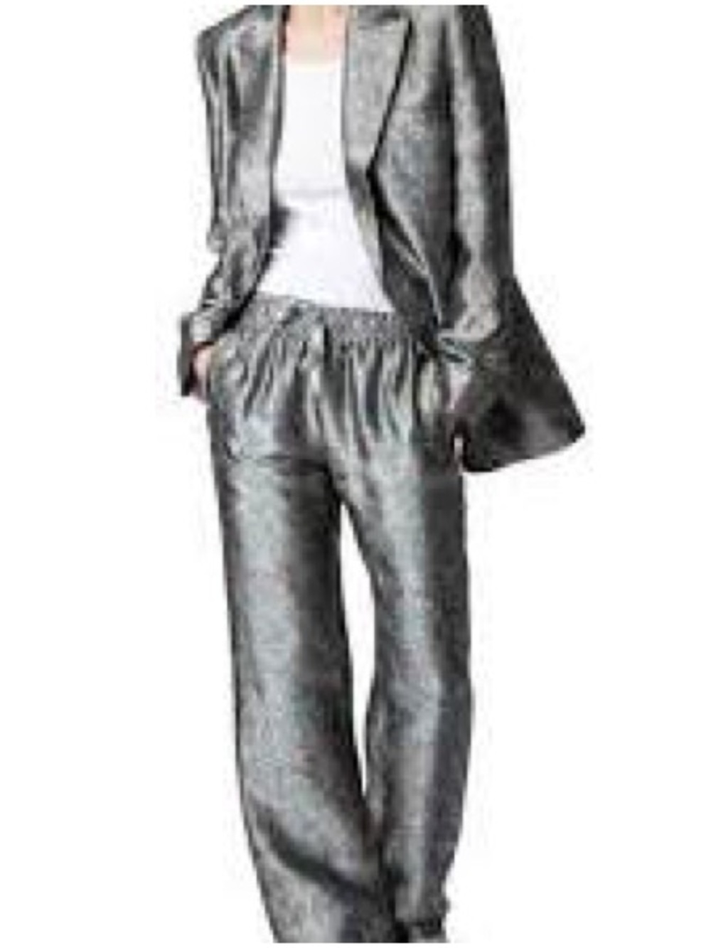 Pomy British Flowers Jacquard Drawstring Pants